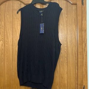 Club room black vneck sweater vest NWT size Small